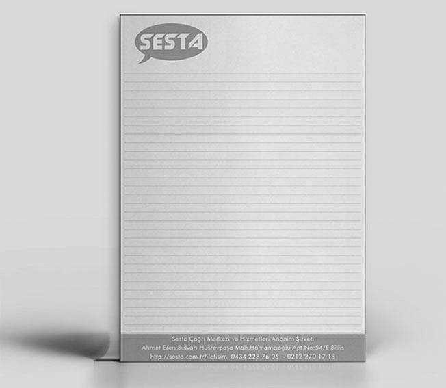 A4 Bloknot 20x28 cm Tutkallı  50’li 1 Renk